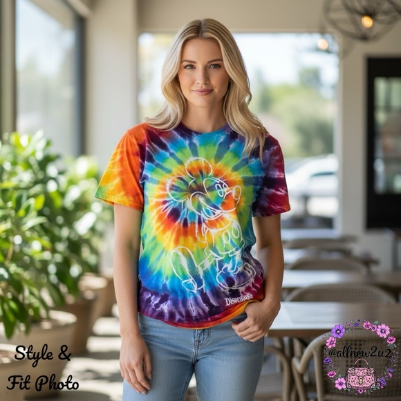 Disney Tops - New Disneyland Resort Disney Parks Tye Die Tie Dye T shirt Size Medium